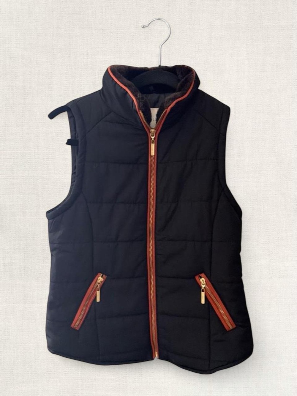 Copper Key Black Kids Vest with Orange Trim